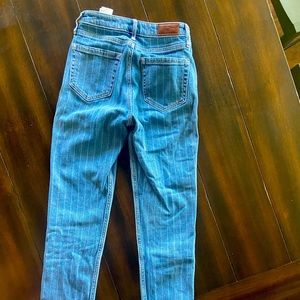 Hollister Pinstripe High-Rise Skinny Jeans